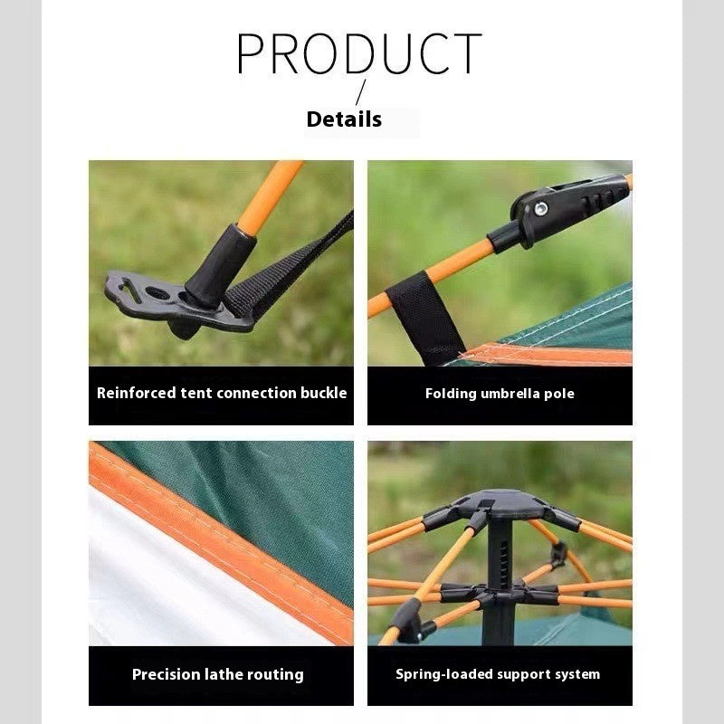 3-4 Double Automatic Outdoor Camping Tent Thick Rain And Sun Protection