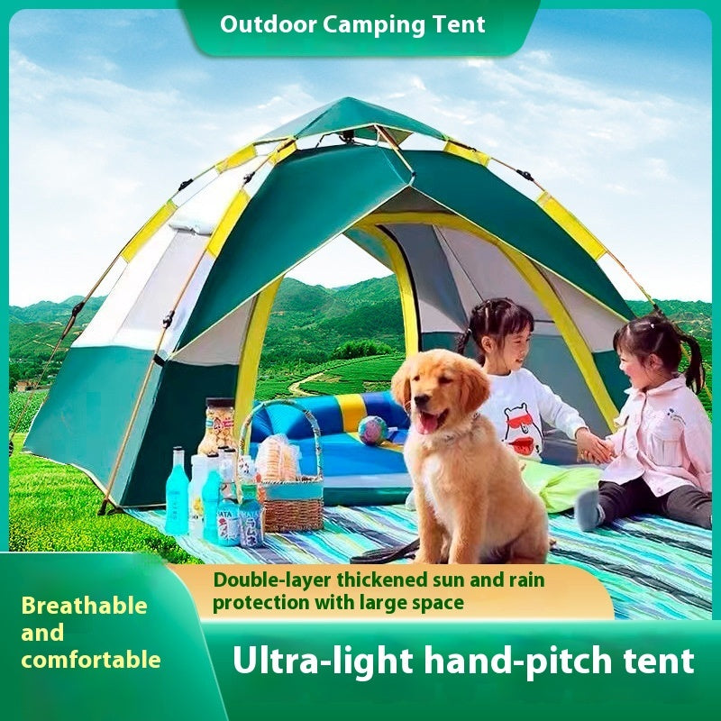 3-4 Double Automatic Outdoor Camping Tent Thick Rain And Sun Protection